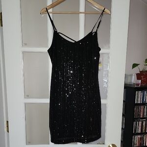 1. State Black Sequin Mini Dress